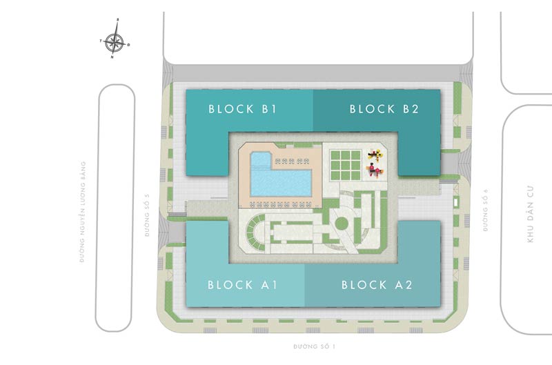 Tổng thể mặt bằng căn hộ Q7 Boulevard
