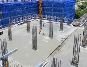 Hoàn thành đổ bê tông sàn tầng 3 Block A2