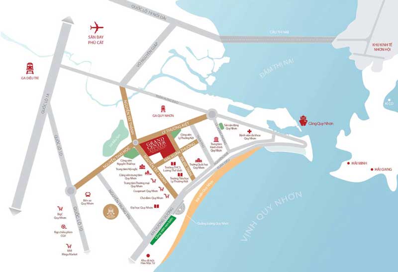 Vị trí Grand Center - Số 1 Nguyễn Tất Thành
