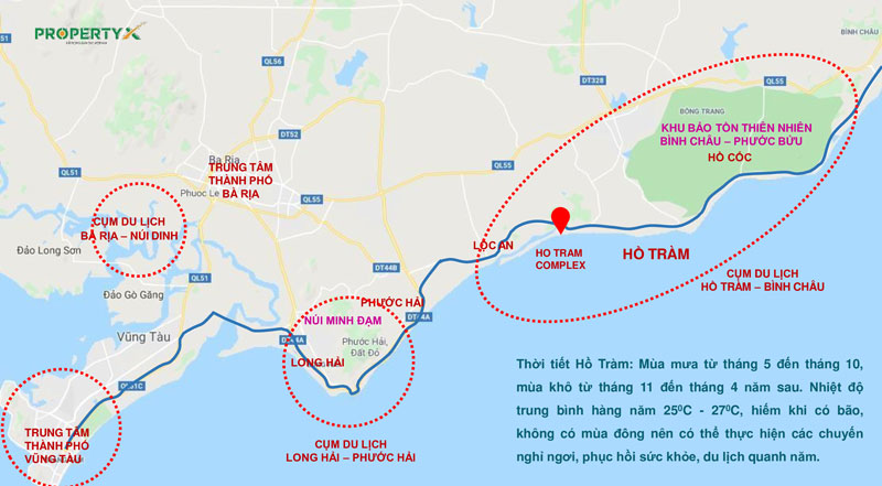 Thông số quy hoạch khu du lịch Hồ Tràm